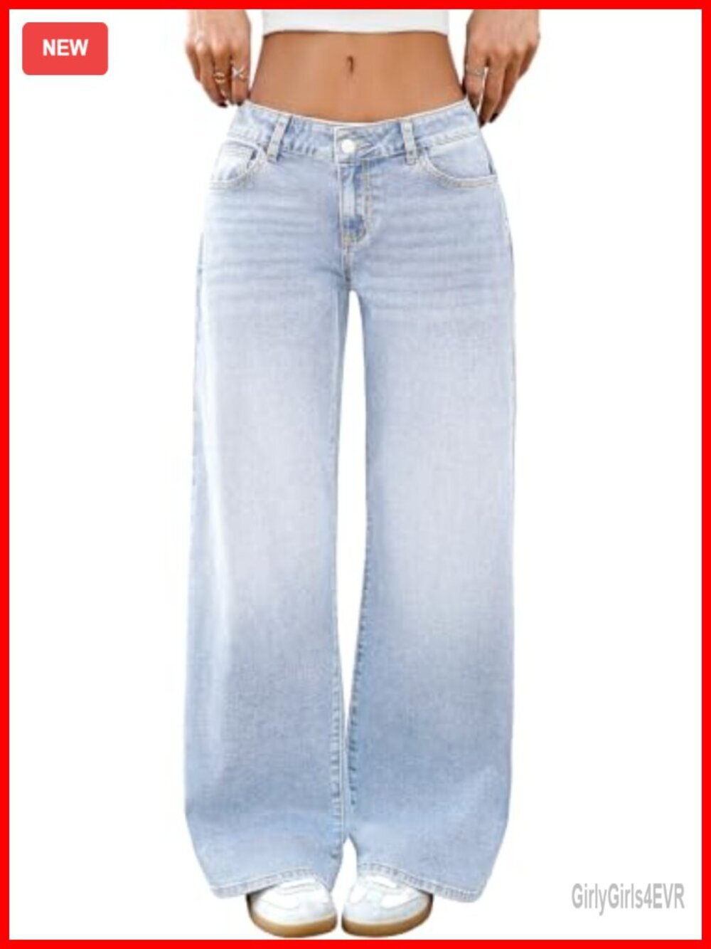 Low-Rise Baggy Jeans Women Y2k Wide Leg Loose Stretchy Denim Pants